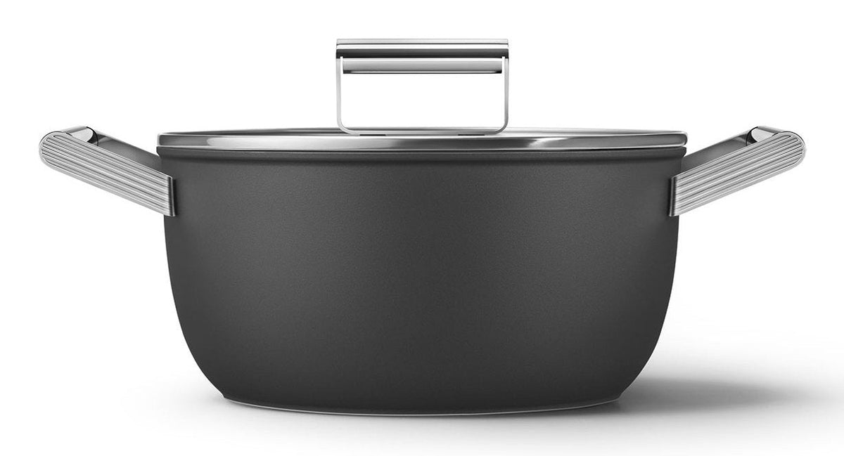 Faitout Smeg 24 cm — Noir mat