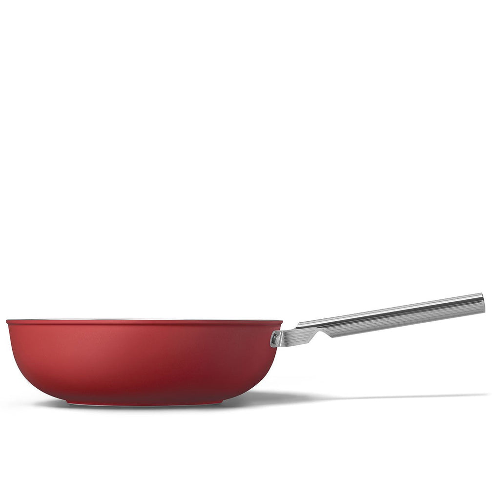Poêle Smeg 30 cm — Rouge mat