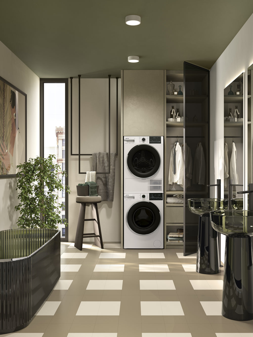 Kit de superposition lave-linge/sèche-linge Smeg KITSPNC — photo 2