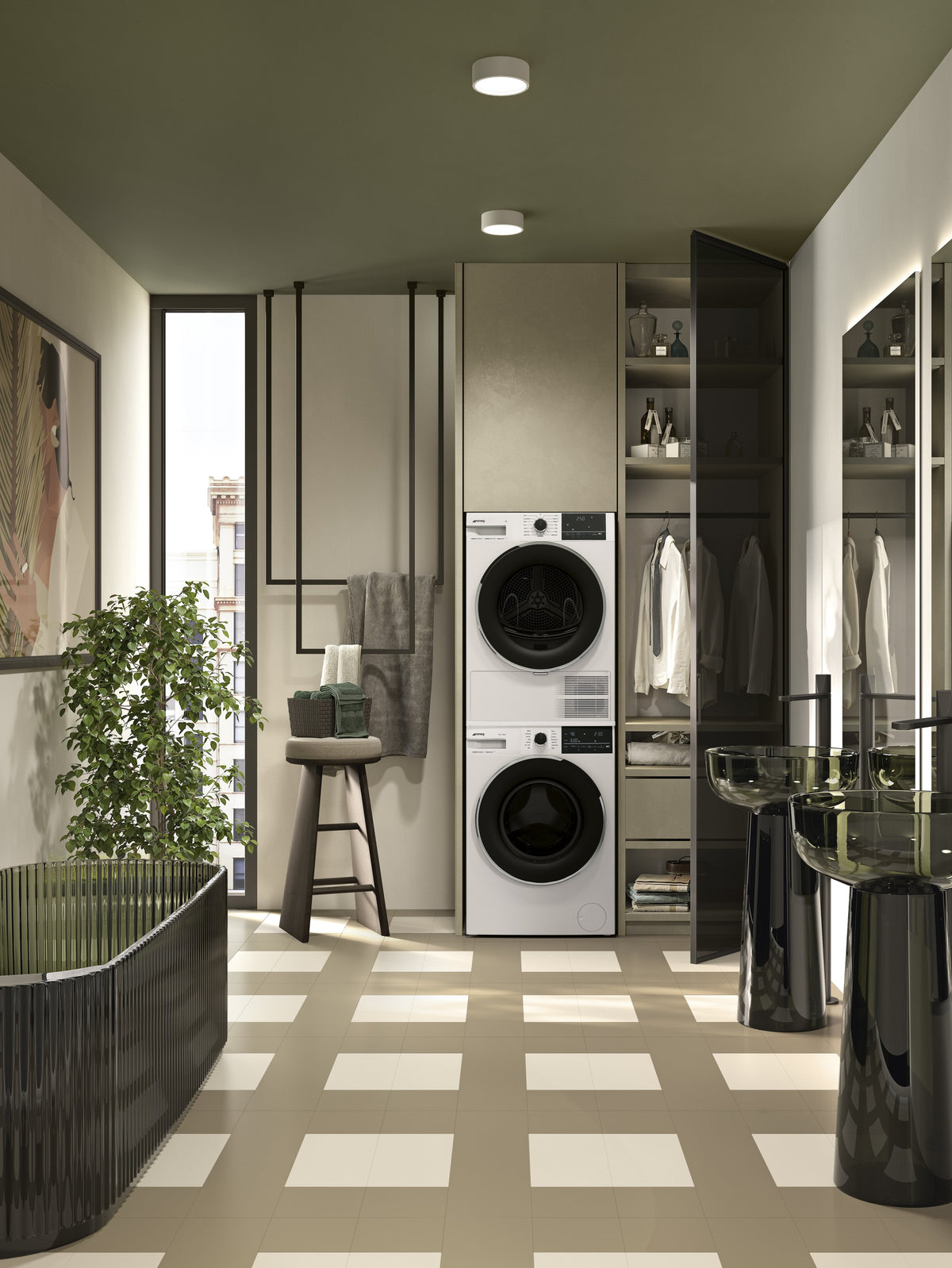 Kit de superposition lave-linge/sèche-linge Smeg KITSPNC — photo 2