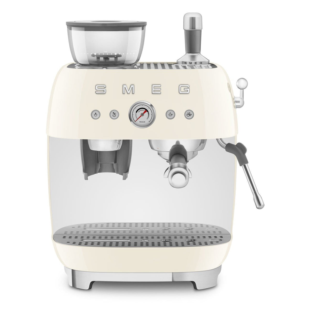 Machine à espresso avec broyeur Smeg 2,4 L — Crème
