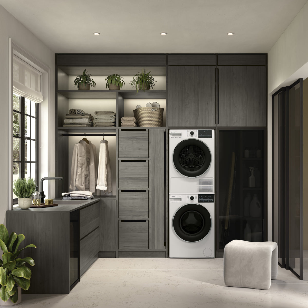 Kit de superposition lave-linge/sèche-linge Smeg KITSPNC — photo 4