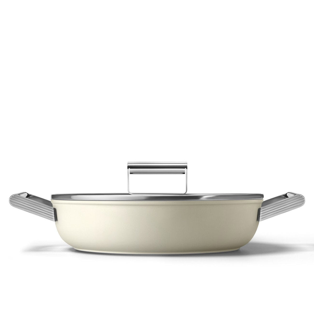 Sauteuse Smeg 28 cm — Crème mat