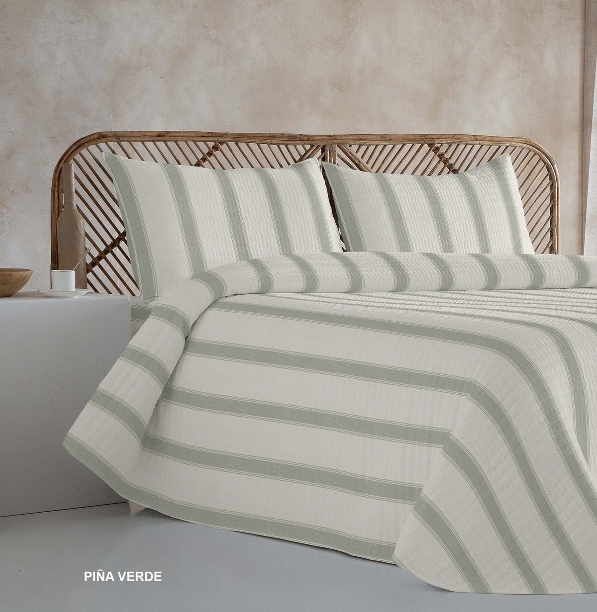 Couvre-lit boutis Polo Polo Piña — Vert