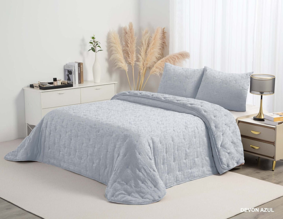 Comforter réversible mink Polo Polo Devon — Bleu