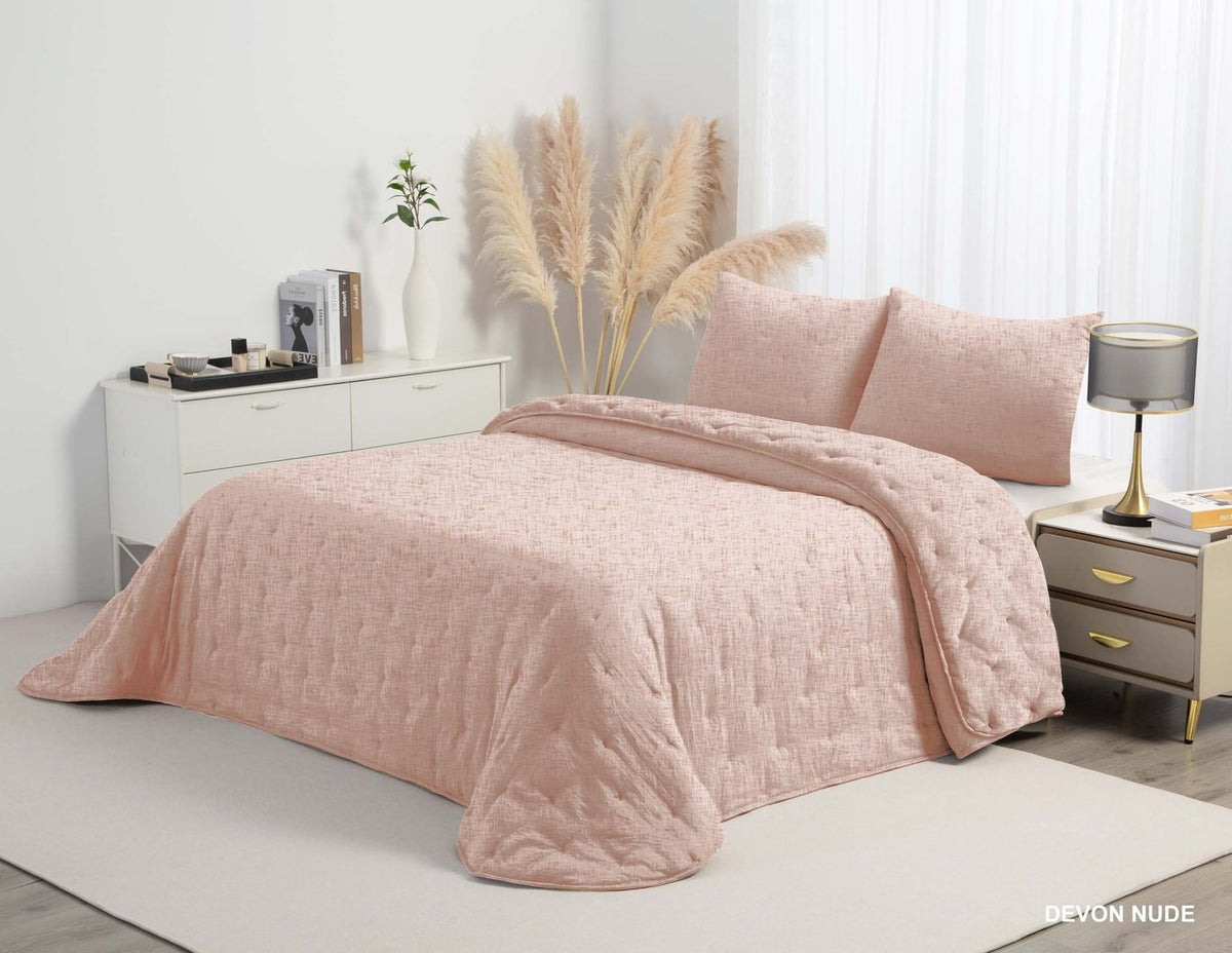 Comforter réversible mink Polo Polo Devon — Nude