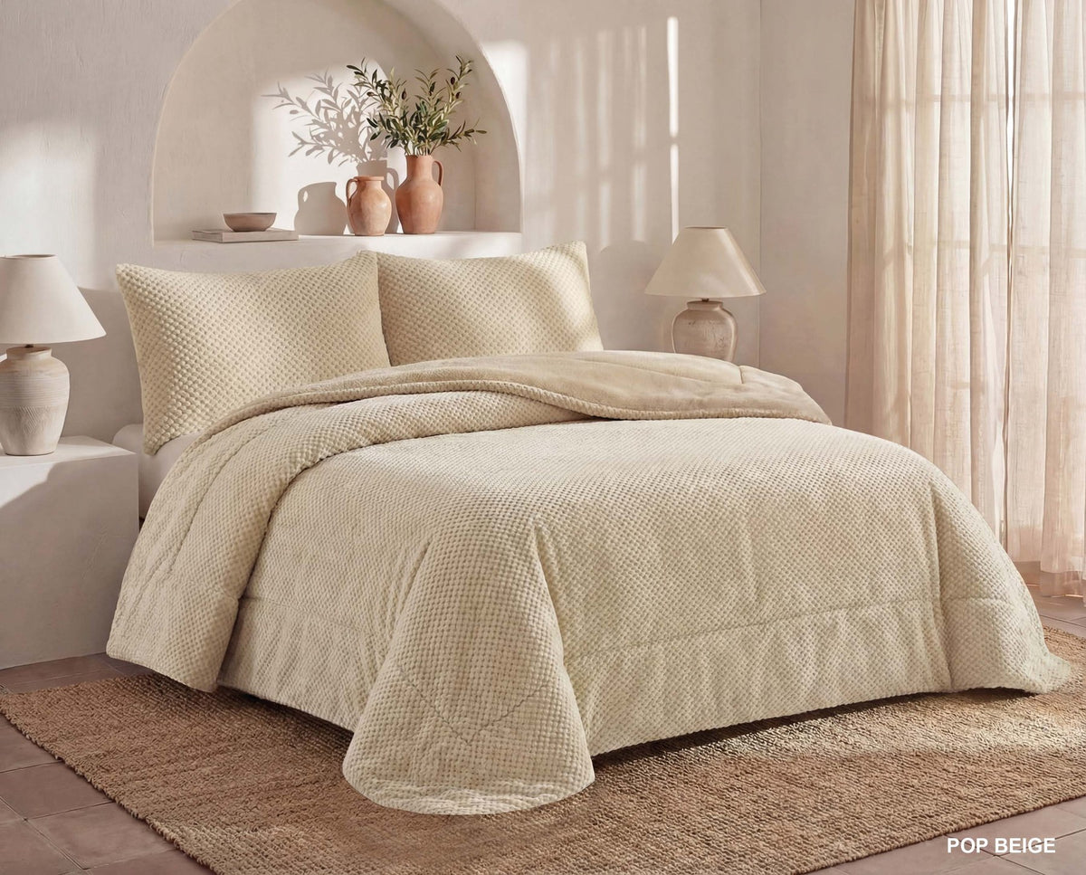 Comforter sherpa Polo Polo Pop — Beige