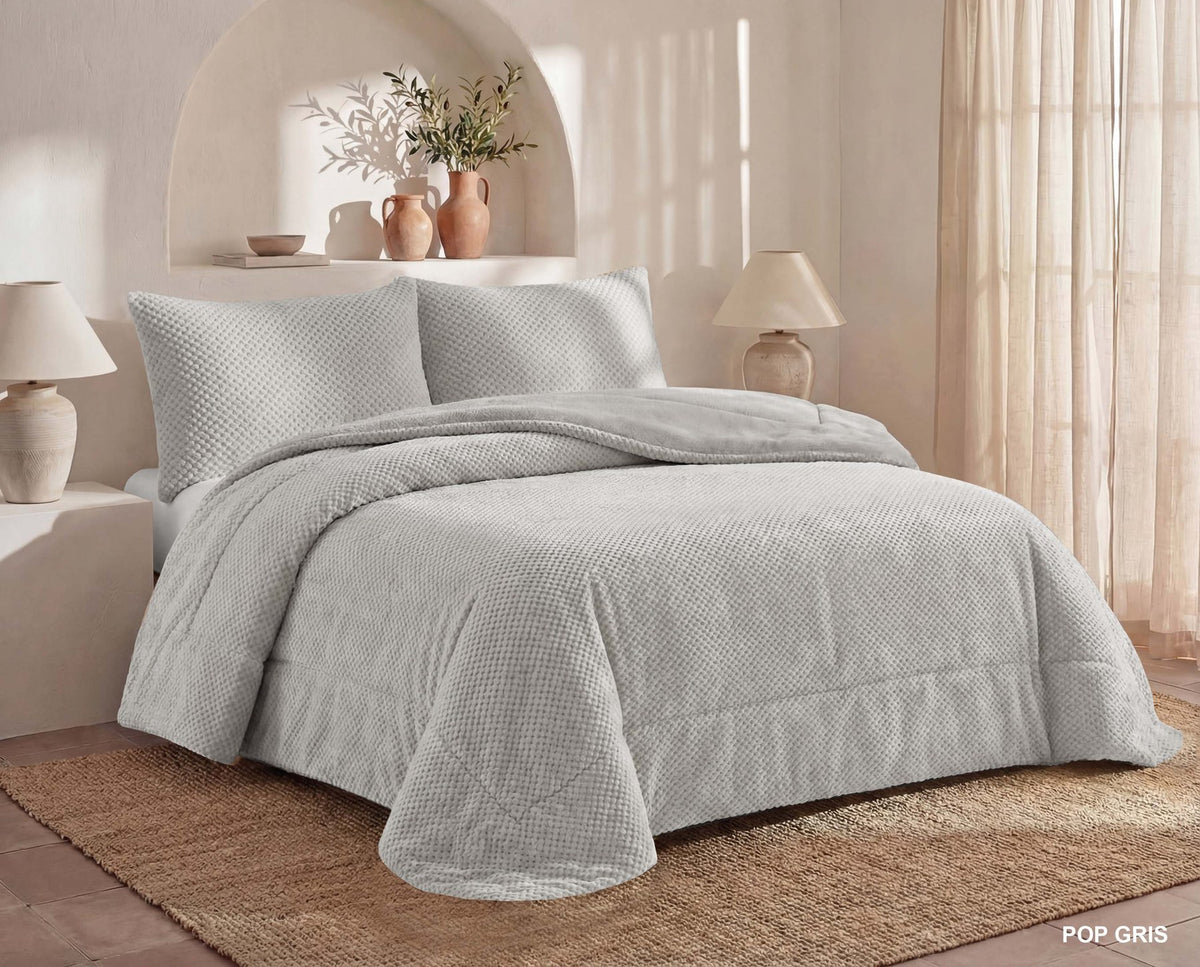 Comforter sherpa Polo Polo Pop — Gris