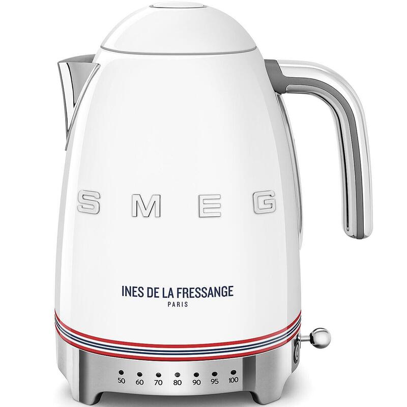 Bouilloire électrique Smeg 1,7 L — KLF04 — Inès de la Fressange (blanc)